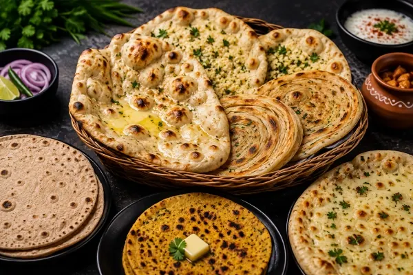 Indian Breads at Jaajam Restaurant & Bar, Udaipur