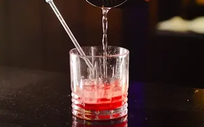 A pour at the rooftop bar — Jaajam Restaurant, Udaipur