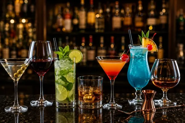 The bar, mid-service — Jaajam Restaurant, Udaipur